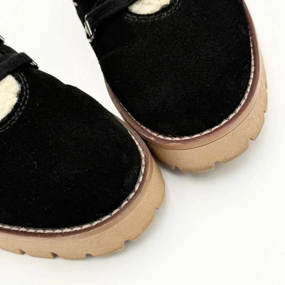 Blondo Devin Black Suede Waterproof Lace Up Lined Winter Boots - Women’s US 7.5